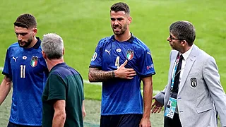 Moment poignant: Spinazzola est allé saluer ses équipiers