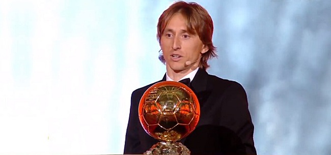 La réaction de Modric après avoir remporté le Ballon d'Or