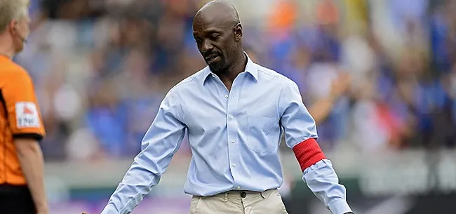 Foto: Un joueur d'Eupen tacle séverement Claude Makelele