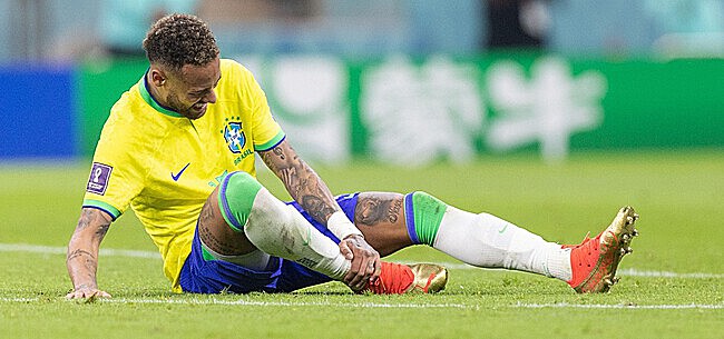 Foto: Neymar réagit à sa blessure à la cheville