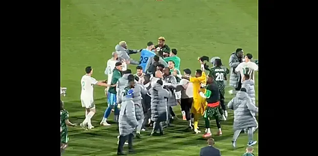 Images hallucinantes : bagarre générale après le match Algérie - Nigéria