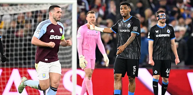Bruges s'effondre à Aston Villa, fin de l'aventure